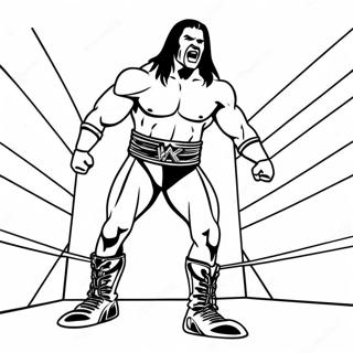 Dynamisk Wwe Brottare Entre Malarbild 91839-31613