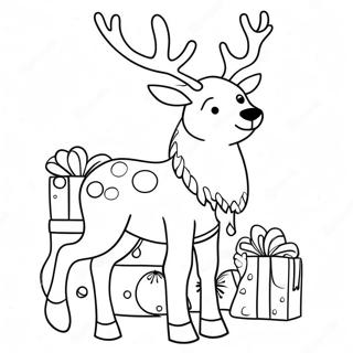 Festlig Ren Malarbild 92969 32489