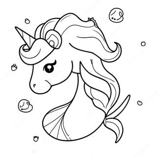 Glittrande Enhorning Sjojungfru Med Snackor Malarbild 93381 32813