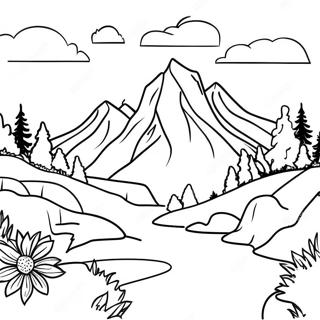 Storslagna Bergslandskap Malarbild 93457-32872