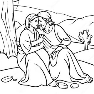 Medkannande God Samariten Malarbild 93482-32888