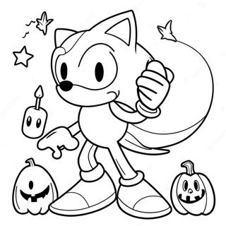 Sonic Halloween Målarbild Målarbilder