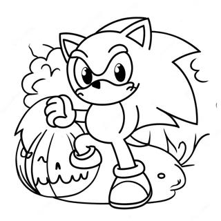 Sonic Halloween Målarbild Målarbilder