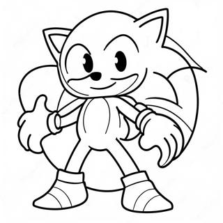 Sonic I En Spooky Kostym Målarbild Målarbilder