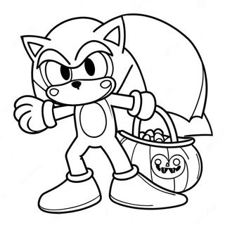 Sonic Trick-Or-Treating Målarbild Målarbilder