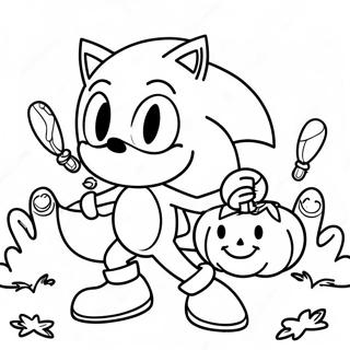 Sonic Trick-Or-Treating Målarbild Målarbilder