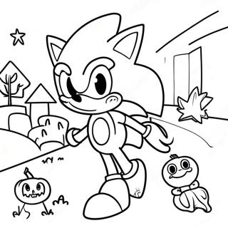 Sonic Trick-Or-Treating Målarbild Målarbilder