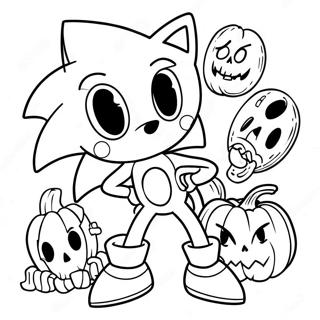 Sonic Och Vänner Halloween Äventyr Målarbild Målarbilder