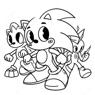 Sonic Och Vänner Halloween Äventyr Målarbild Målarbilder