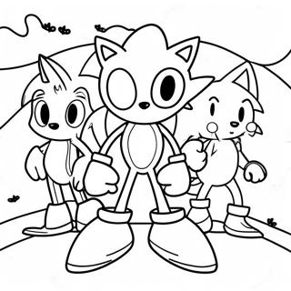 Sonic Och Vänner Halloween Äventyr Målarbild Målarbilder