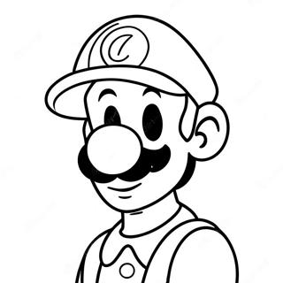 Luigi Med En Gron Hatt Malarbild 9486-1998