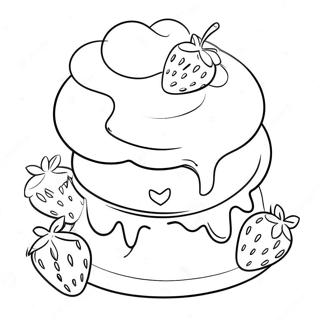 Gammal Original Jordgubbs Shortcake Malarbild 94899-34179