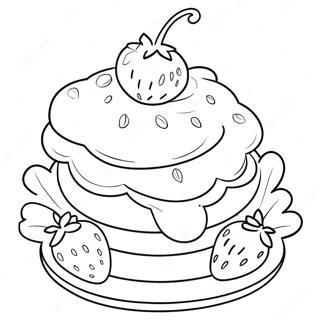 Gammal Original Jordgubbs Shortcake Malarbild 94899-34180