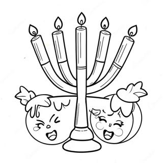 Söta Hanukkah Målarbilder