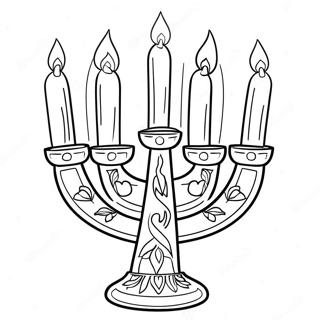 Bedarande Menorah Malarbild 94952-34222