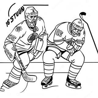 Vintage Bruins Hockey Malarbild 95007-34274