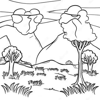 Savann Grasmark Biom Malarbild 95185-34415