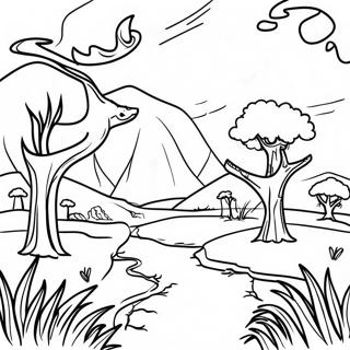 Savann Grasmark Biom Malarbild 95185-34416