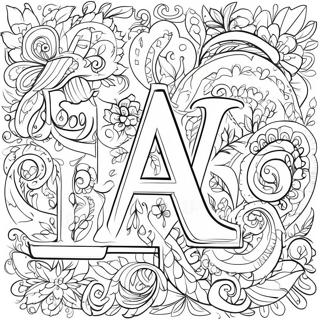 Fargglada Ryska Bokstaver Malarbild 95360-34544