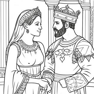 Esther Och Kung Xerxes Malarbild 95489-34649