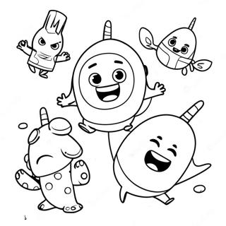 Roliga Udda Figurer Malarbild 95794-34920