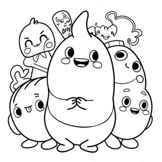 Glada Udda Figurer Malarbild 95797-34931