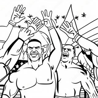 Wwe Brottare Fira Seger Malarbild 95922 35022