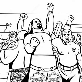 Wwe Brottare Fira Seger Malarbild 95922 35024