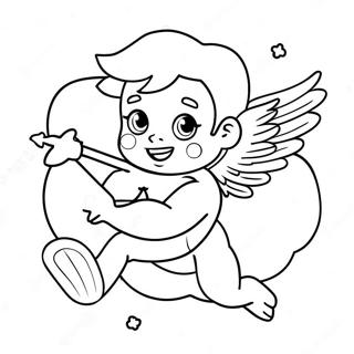 Lekfull Karleksgud Som Flyger Malarbild 96000-35082