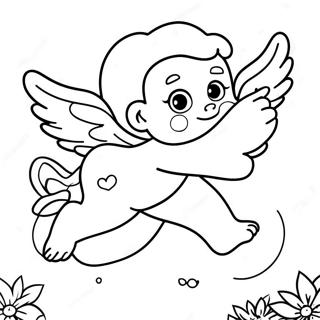 Lekfull Karleksgud Som Flyger Malarbild 96000-35084