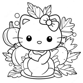 Hello Kitty Thanksgiving Malarbild 96076-35134