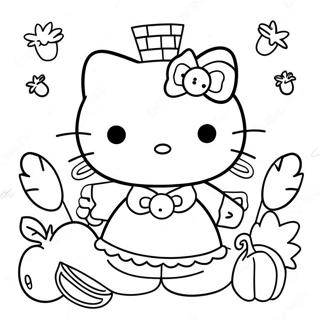 Hello Kitty Thanksgiving Malarbild 96076-35135