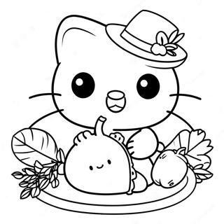 Hello Kitty Thanksgiving Malarbild 96076-35136