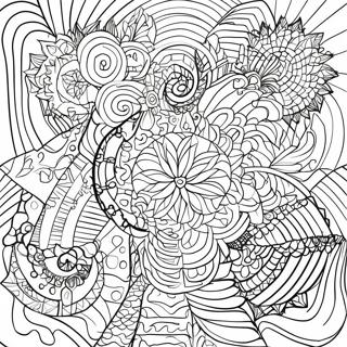 Optisk Illusion Geometrisk Malarbild 96102-35154