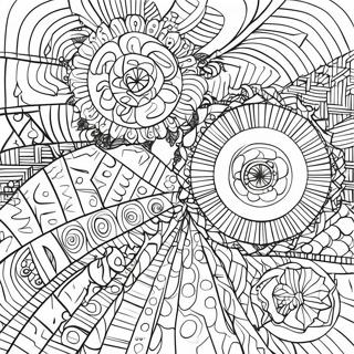 Optisk Illusion Geometrisk Malarbild 96102-35155