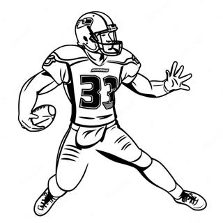 Seahawks Spelare I Aktion Malarbild 96491 35460