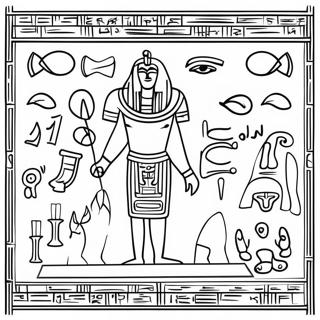 Hieroglyfer Pa Papyrus Malarbild 96699-35626
