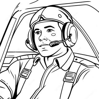 Flygvapnets Pilot I Cockpit Malarbild 96878-35764