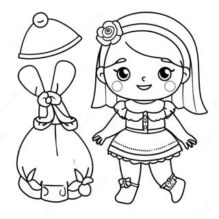 Sot Pappersdocka Med Tillbehor Malarbild 96955-35990