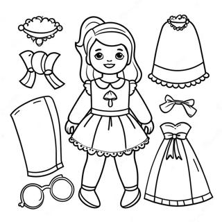 Sot Pappersdocka Med Tillbehor Malarbild 96955-35992