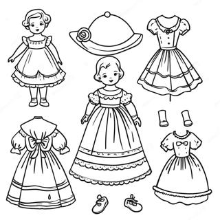 Vintage Pappersdocka Malarbild 96956-35995