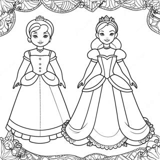 Prinsesspappersdocka Malarbild 96957-35997