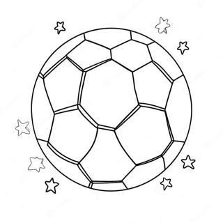 Fotboll Omgiven Av Stjarnor Malarbild 97597-36492