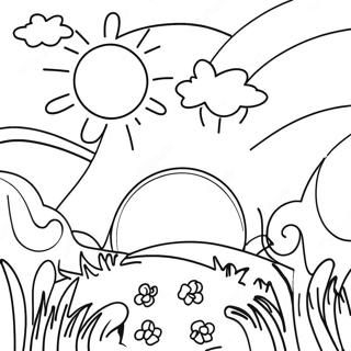 Solig Bla Himmel Malarbild 97621 36594