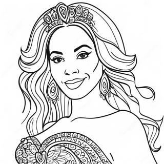 Beyonce Med Glittrande Klanning Malarbild 97674 36638