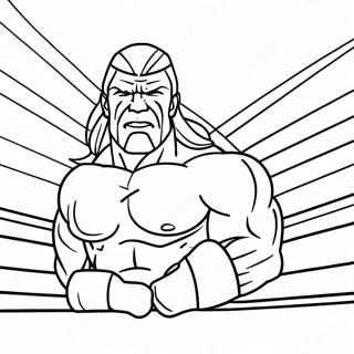 Actionfylld Triple H I Ringen Malarbild 97702-36666