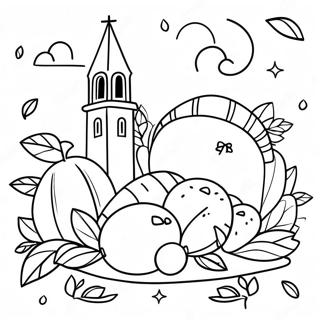 Malarbild Av Thanksgiving Kyrka 97905-36854