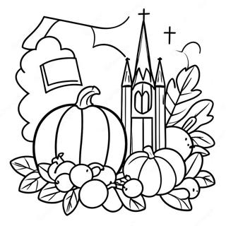 Malarbild Av Thanksgiving Kyrka 97905-36855