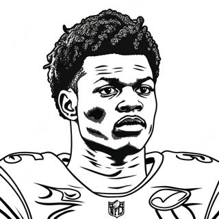 Lamar Jackson Målarbilder