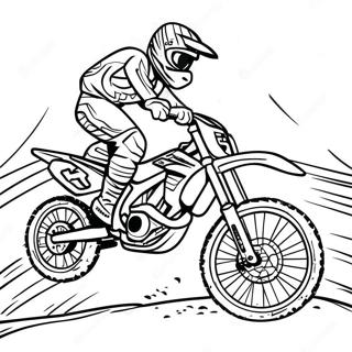 Supercross Dirt Bike I Aktion Malarbild 98421-37267